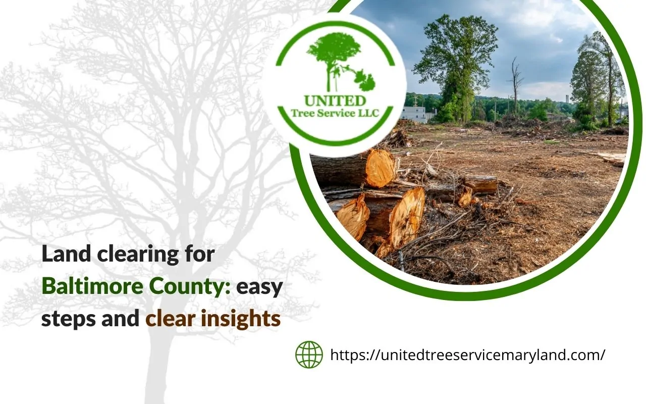 Land clearing for Baltimore County on a commercial lot prepared by United Tree Service LLC